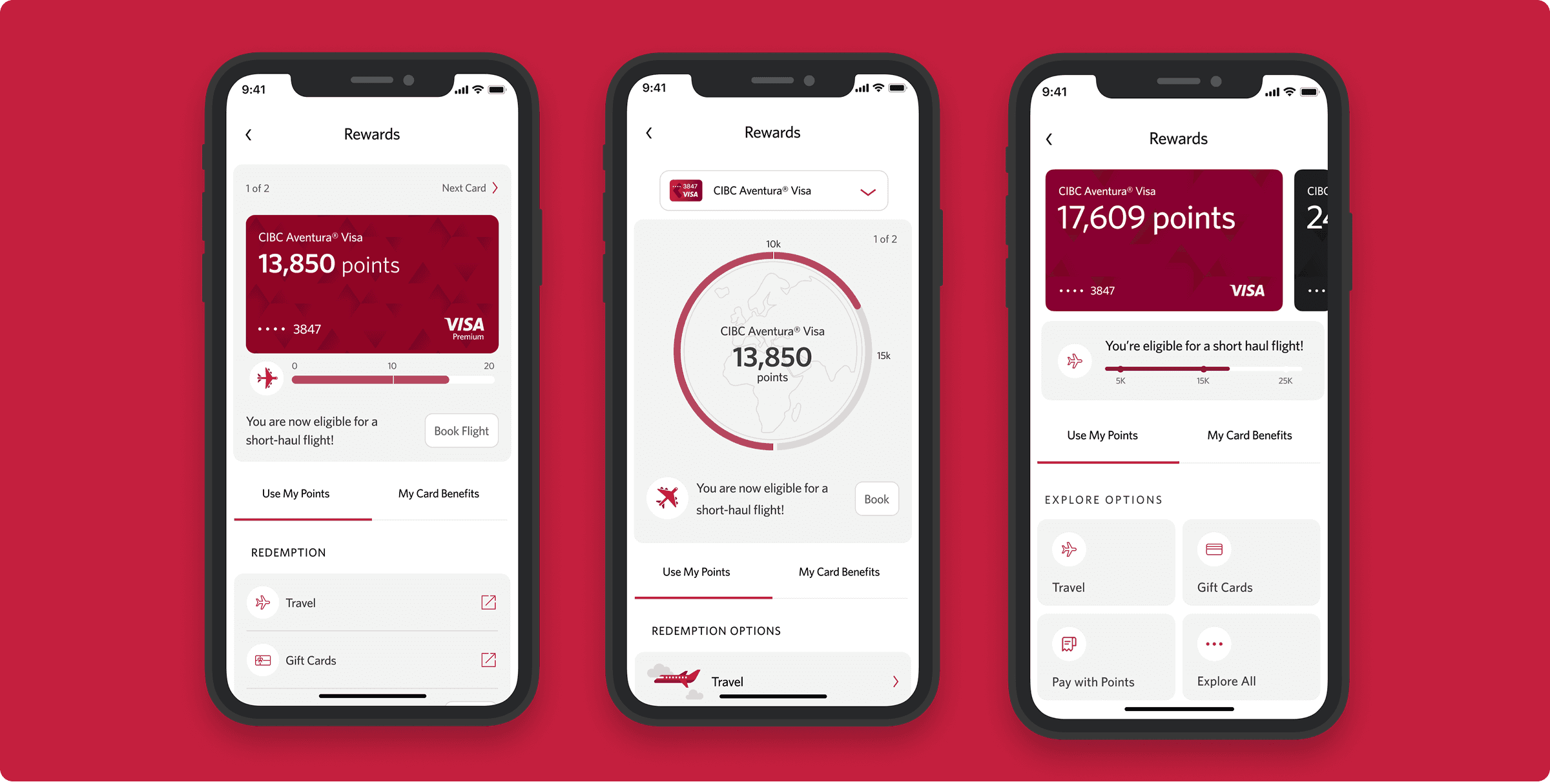 CIBC Rewards Hub mobile application interface