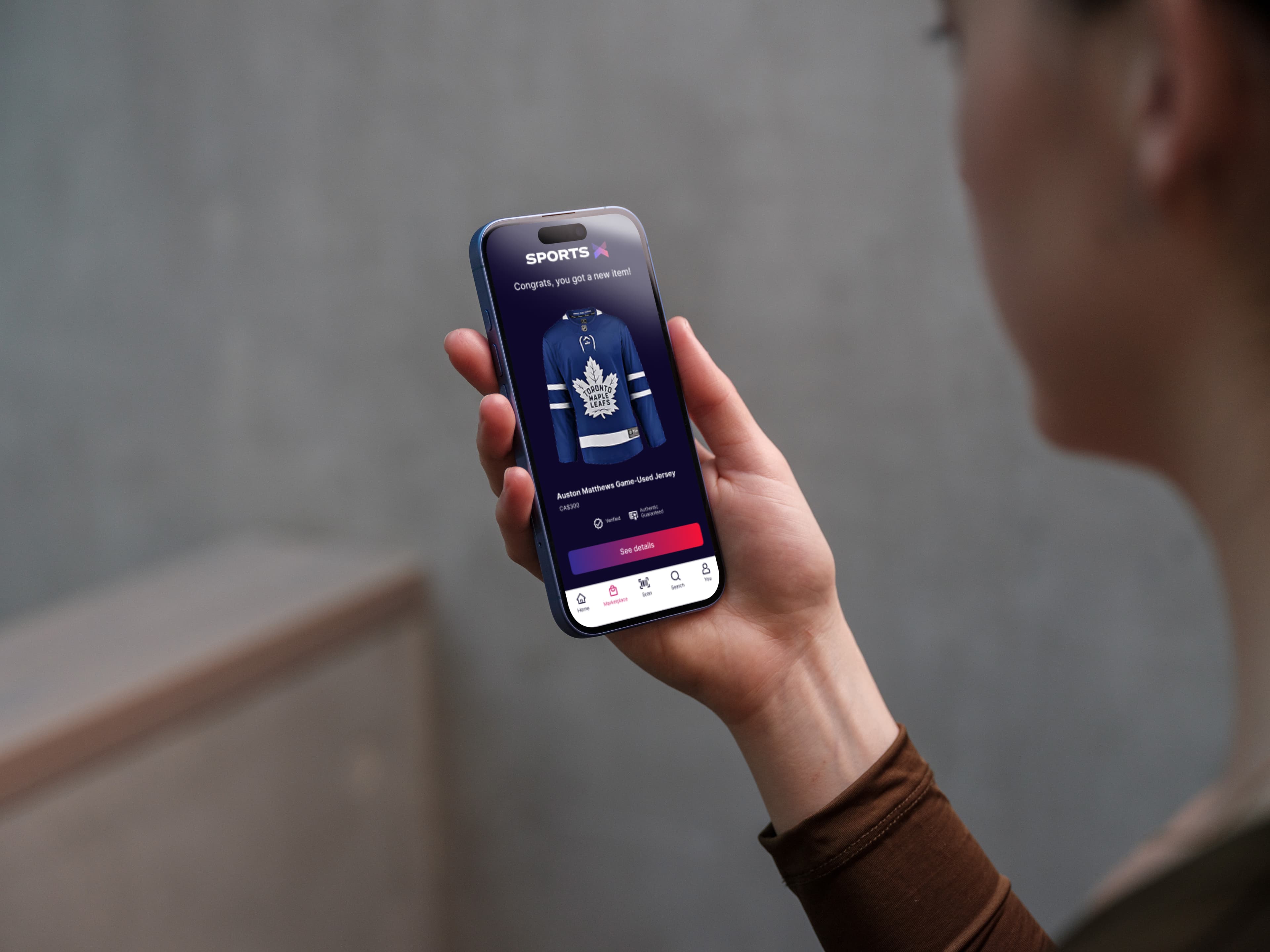 NFTs Trading App mobile interface