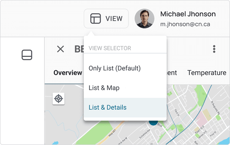 Customizable layouts detail