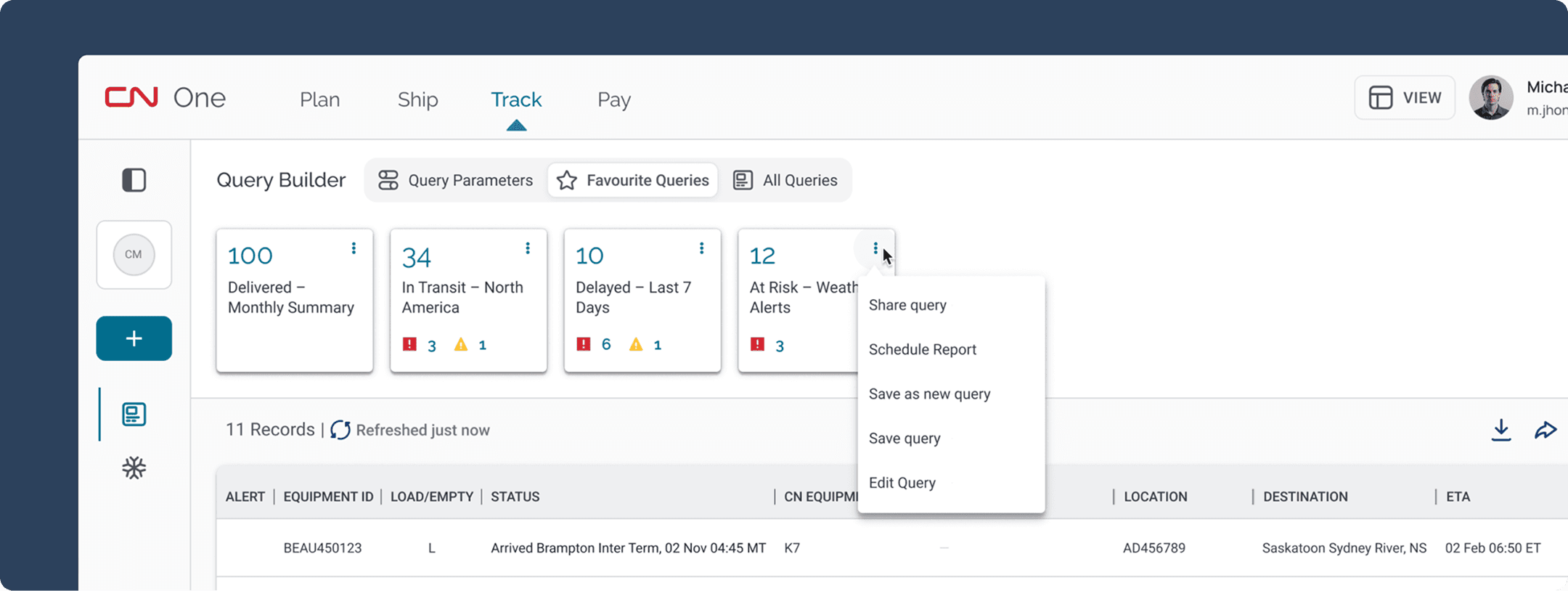 Saved queries merged module