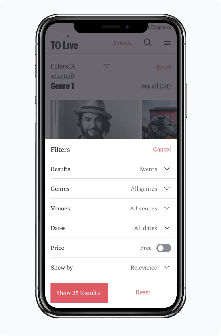 Mobile tailored filters